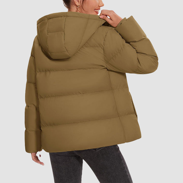 Women’s Hooded Down Jacket Lightweight Thermal Quilted Winter Coat