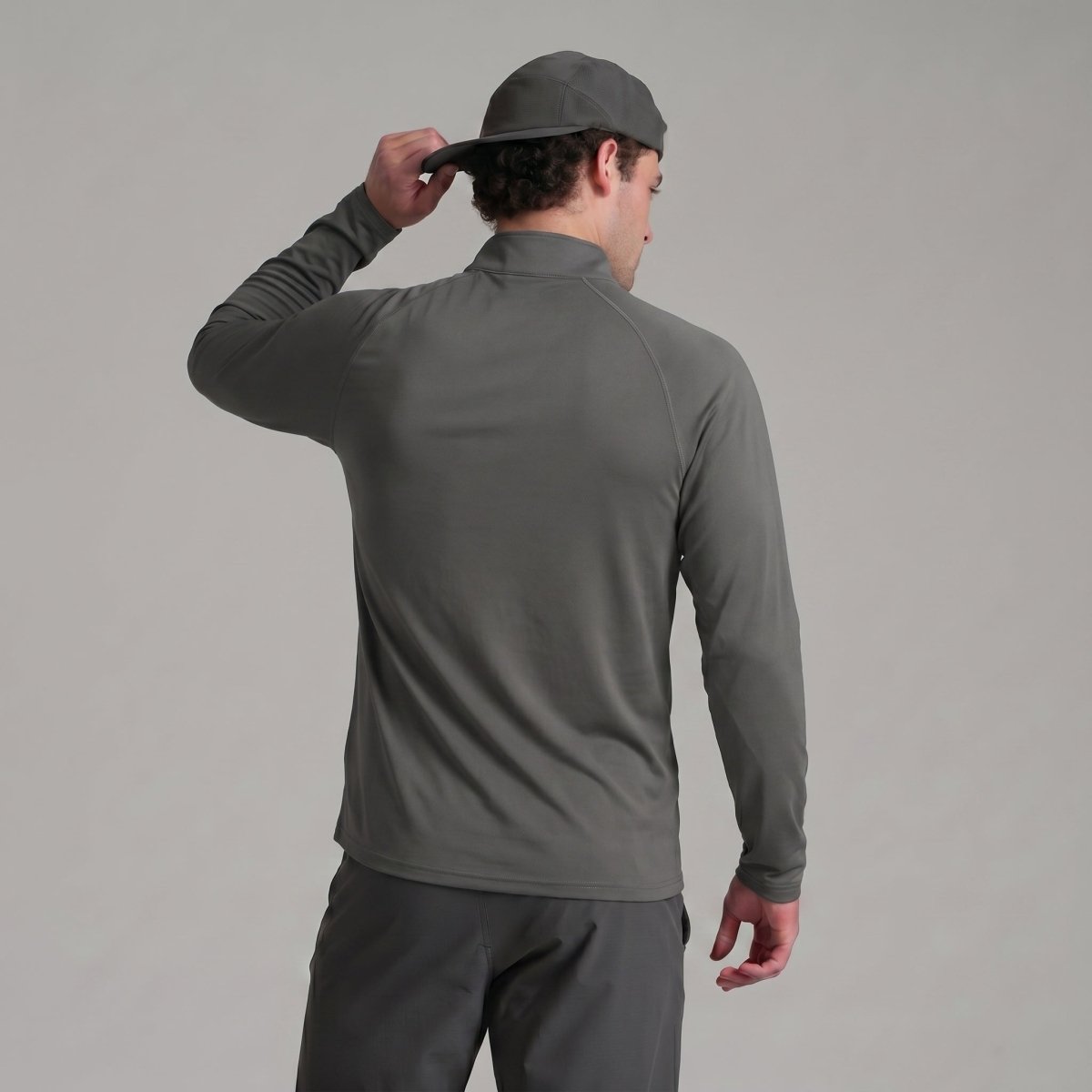 [2 Pcs set] Athletic Shirts 1/4 Pullover Zip Sun Protection-Men's tops-Calvin Hart-Dark Grey+Dark Grey-S-Calvin Hart