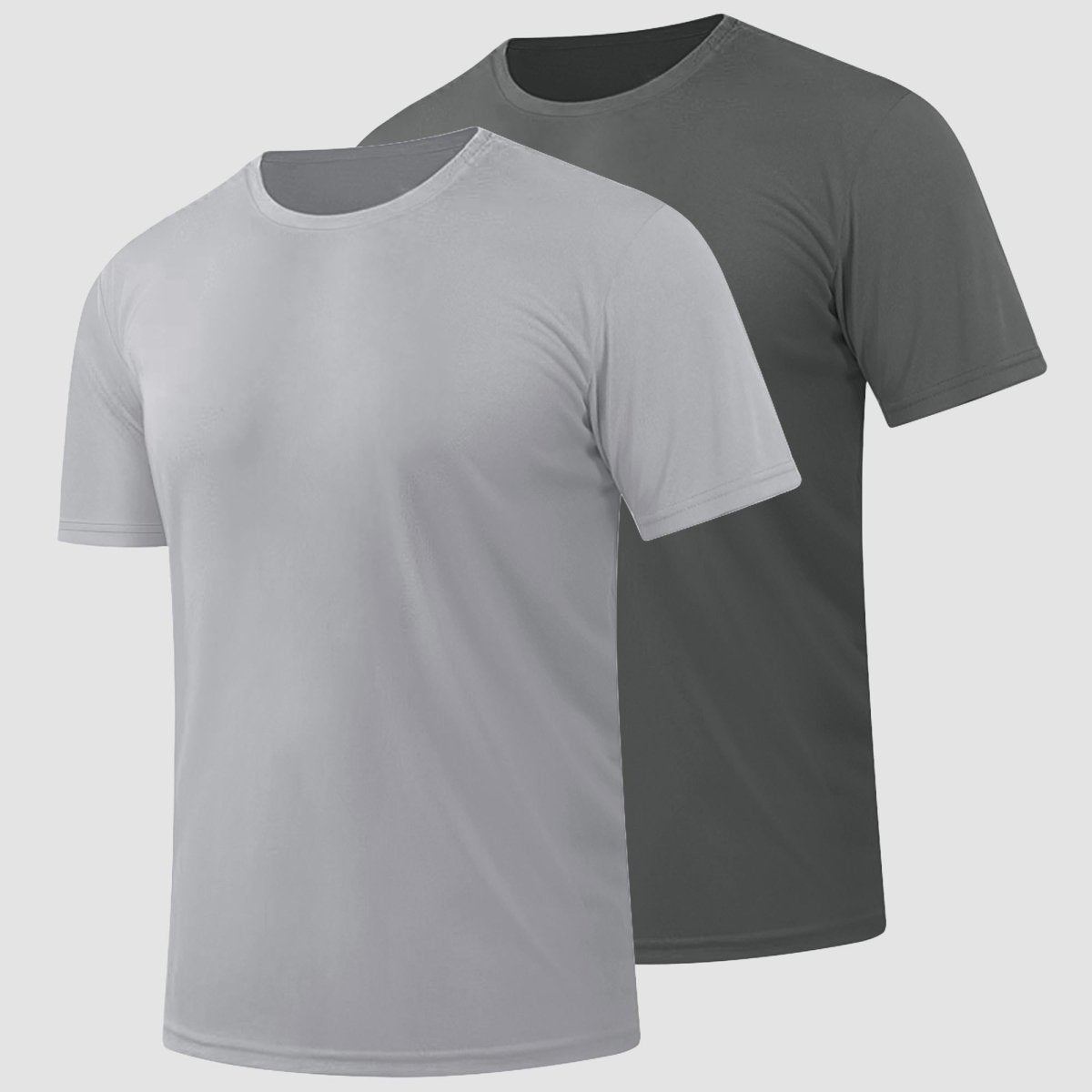 [2 Pcs set] Lightweight Short Sleeve Sun Protection Shirt-Men's tops-Calvin Hart-Dark Grey+Light Grey-S-Calvin Hart