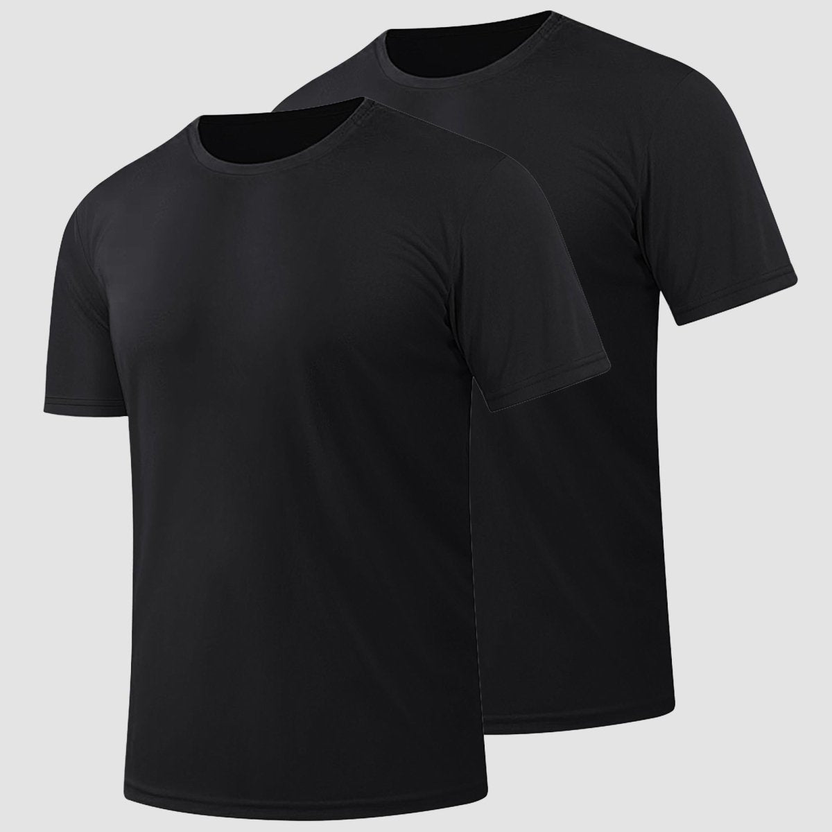 [2 Pcs set] Lightweight Short Sleeve Sun Protection Shirt-Men's tops-Calvin Hart-Black+Black-S-Calvin Hart