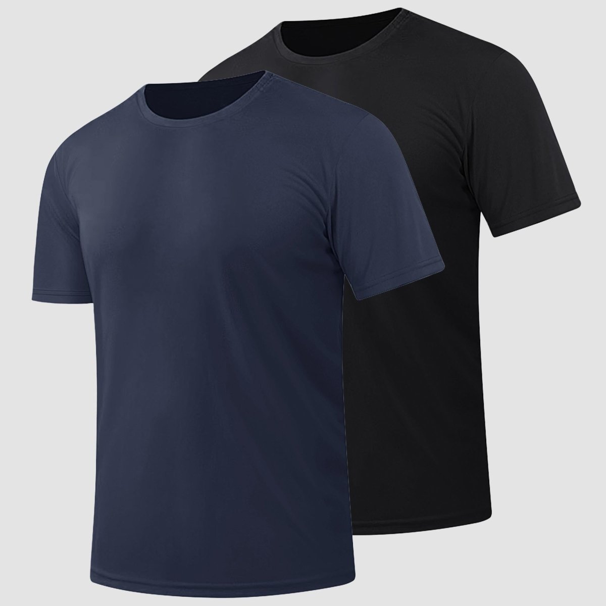 [2 Pcs set] Lightweight Short Sleeve Sun Protection Shirt-Men's tops-Calvin Hart-Black+Navy-S-Calvin Hart