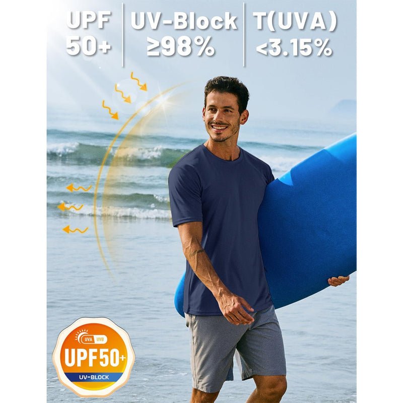 [2 Pcs set] Lightweight Short Sleeve Sun Protection Shirt-Men's tops-Calvin Hart-Navy+Navy-S-Calvin Hart