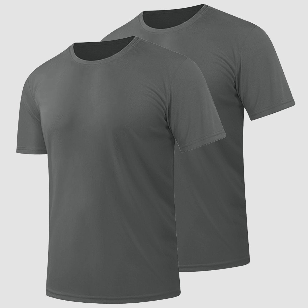 [2 Pcs set] Lightweight Short Sleeve Sun Protection Shirt-Men's tops-Calvin Hart-Dark Grey+Dark Grey-S-Calvin Hart