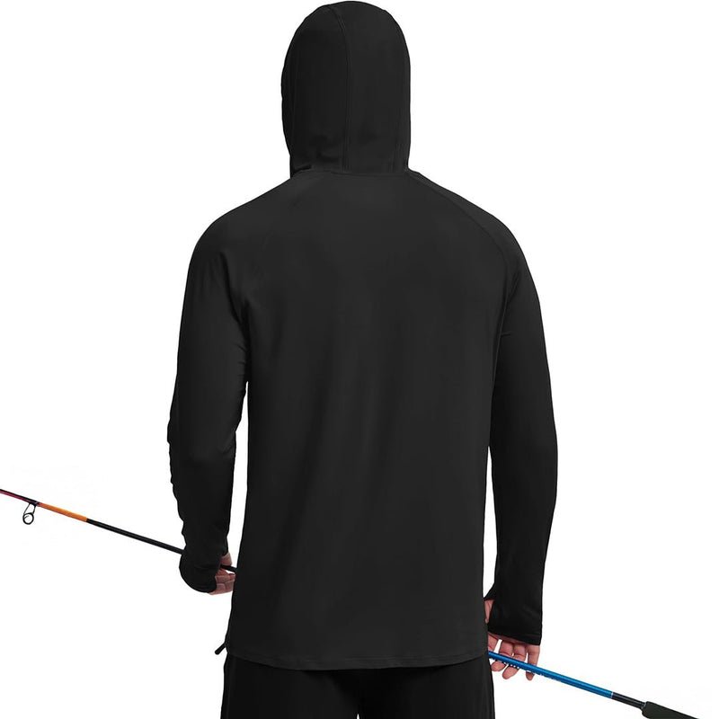 [2 Pcs set] Zip Up Hooded Long Sleeve Sun Protection Shirt-Men's tops-Calvin Hart-Black + Black-S-Calvin Hart