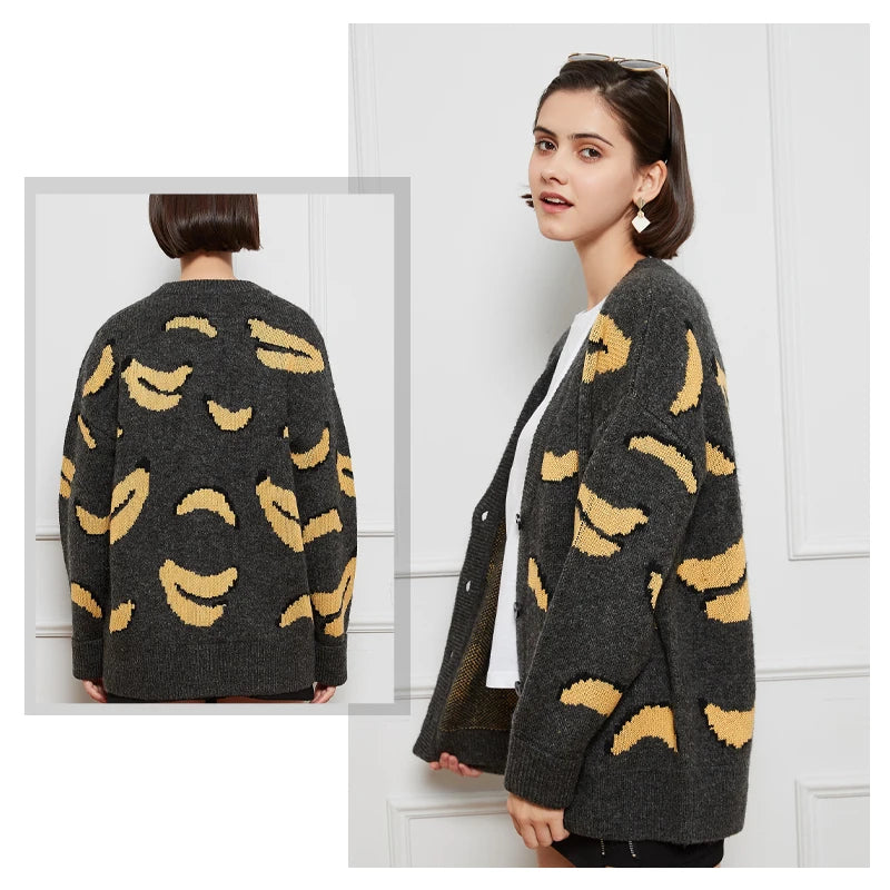 Calvin Hart Women's Banana Knit Cardigan