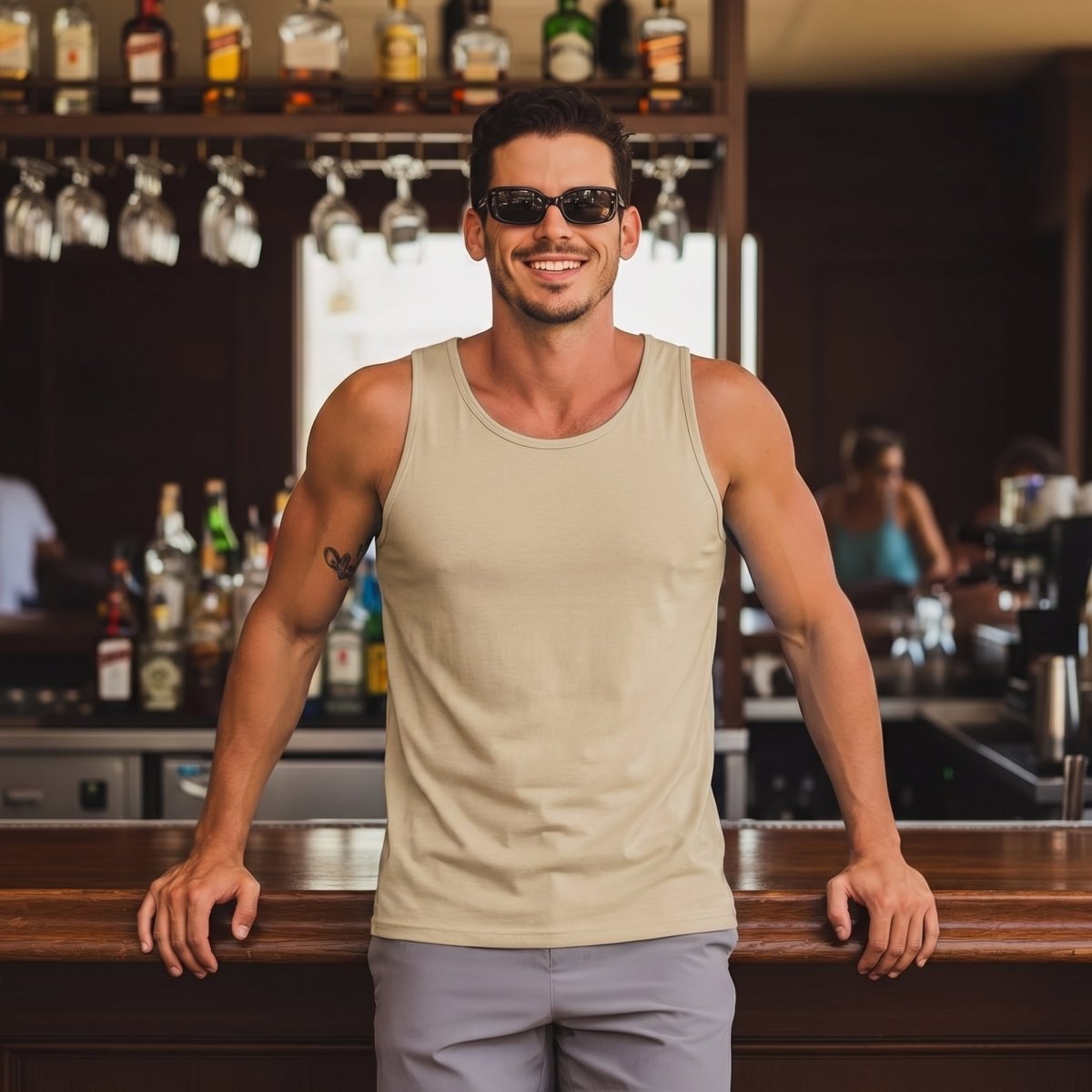 [3 Pcs set] UPF 50+ Tank Top Gym Workout Sleeveless Muscle Shirts-Men's tops-Calvin Hart-Black+Navy+Dark Grey-S-Calvin Hart