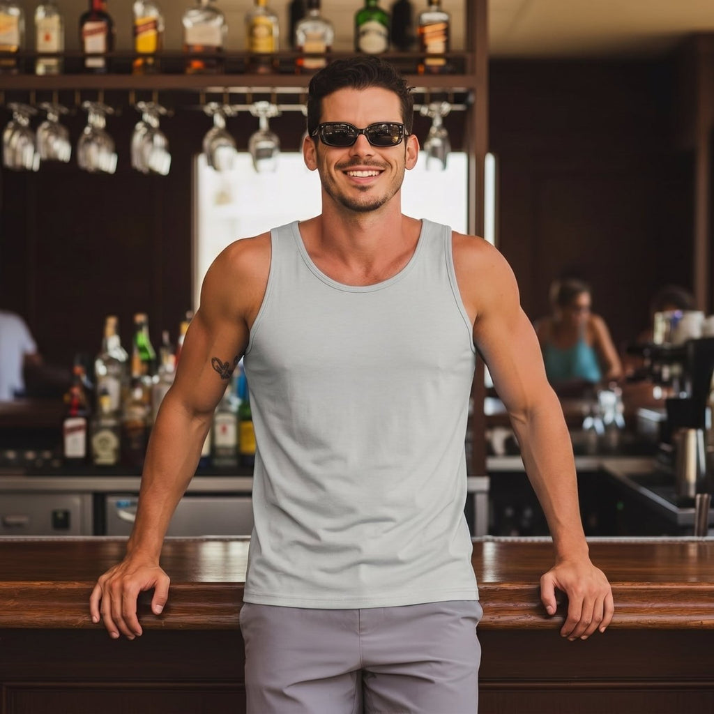 [3 Pcs set] UPF 50+ Tank Top Gym Workout Sleeveless Muscle Shirts-Men's tops-Calvin Hart-Black+Navy+Dark Grey-S-Calvin Hart