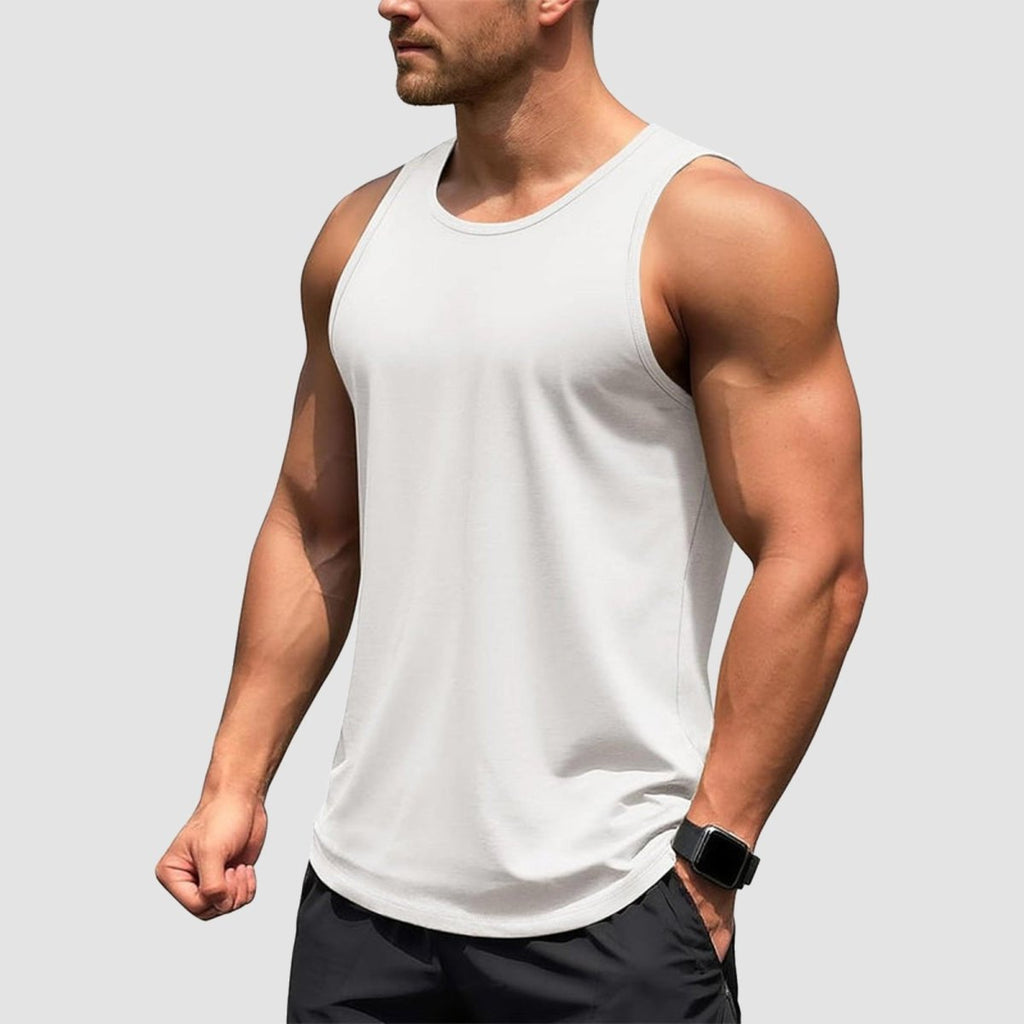 [3 Pcs set] UPF 50+ Tank Top Gym Workout Sleeveless Muscle Shirts-Men's tops-Calvin Hart-Black+Navy+Dark Grey-S-Calvin Hart