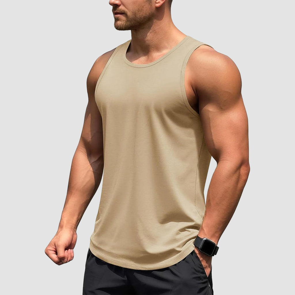 [3 Pcs set] UPF 50+ Tank Top Gym Workout Sleeveless Muscle Shirts-Men's tops-Calvin Hart-Black+Navy+Dark Grey-S-Calvin Hart