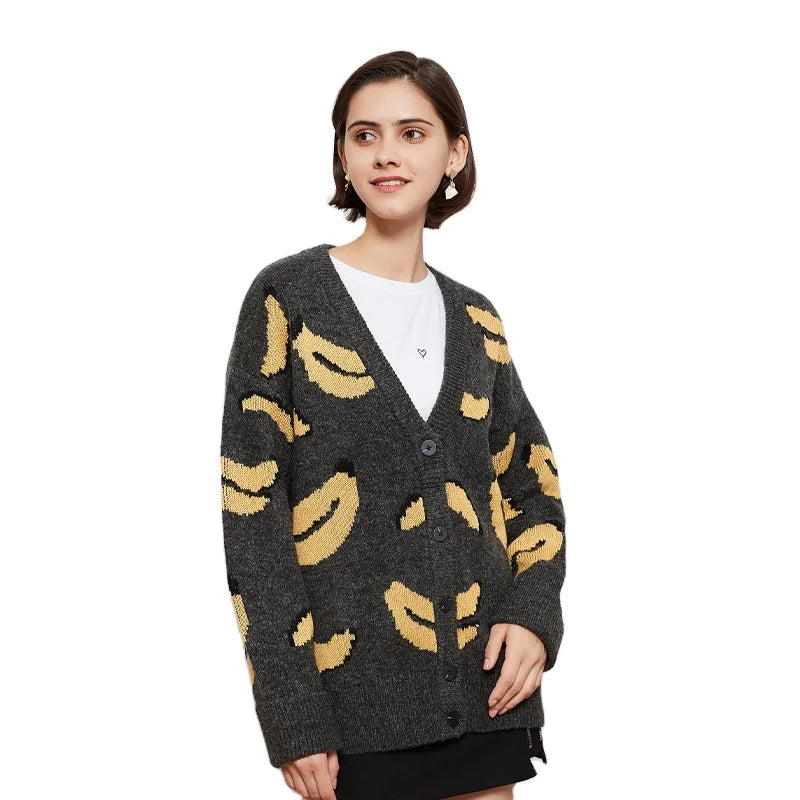 Calvin Hart Women's Banana Knit Cardigan