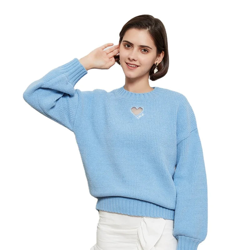 Calvin Hart Women's Heart Cutout Knit Sweater
