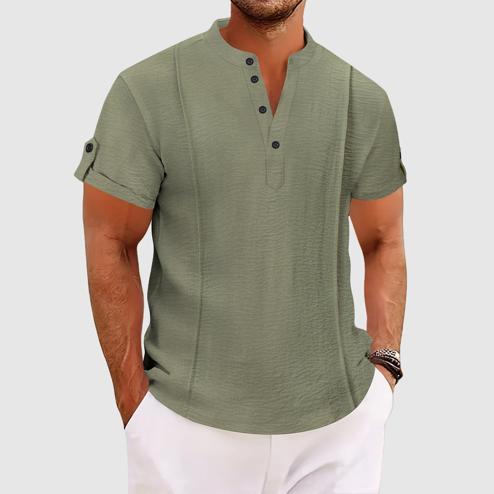 Alessandro Veneti Coastal Breeze Shirt Ash & Harbor