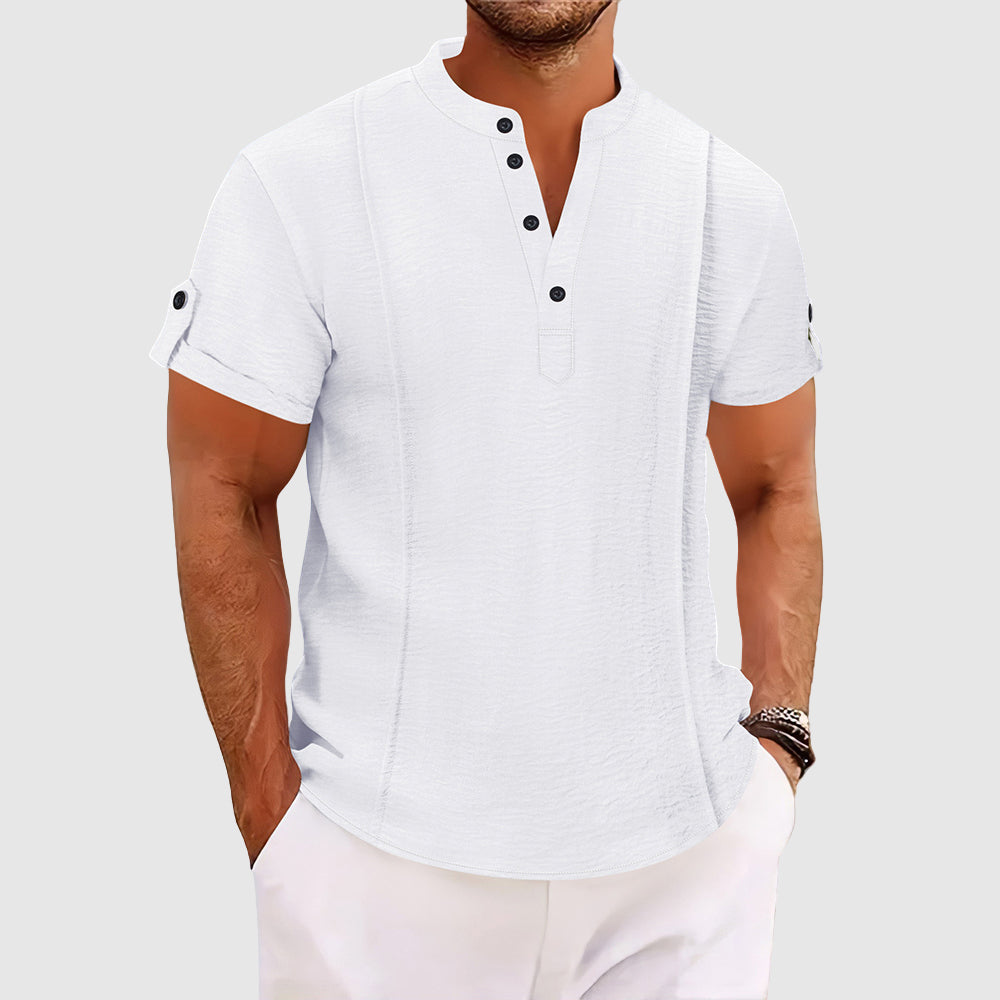 Alessandro Veneti Coastal Breeze Shirt Ash & Harbor