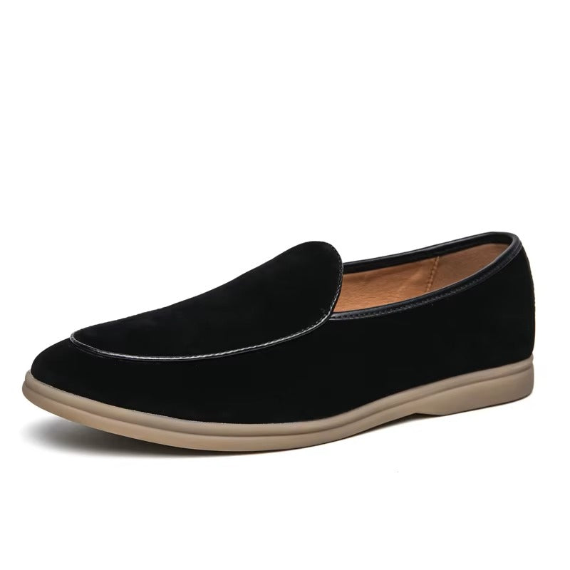 Alessandro Veneti Minimal Suede Slip-On Loafers Ash & Harbor