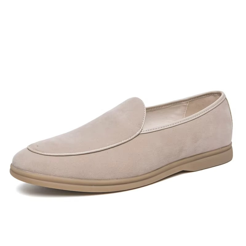 Alessandro Veneti Minimal Suede Slip-On Loafers Ash & Harbor
