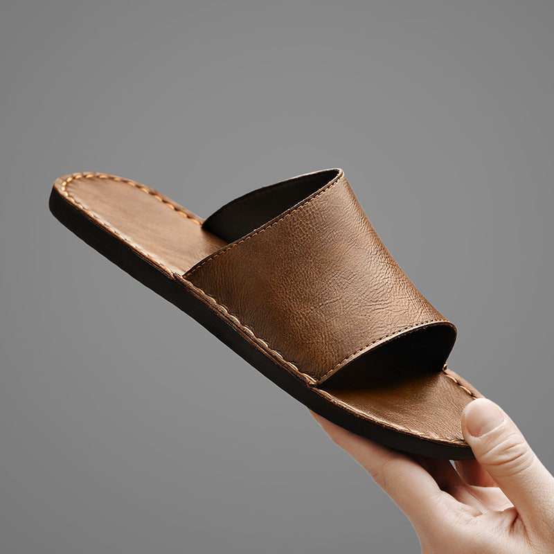 Alessandro Veneti Slide Sandals with Wide Strap Ash & Harbor