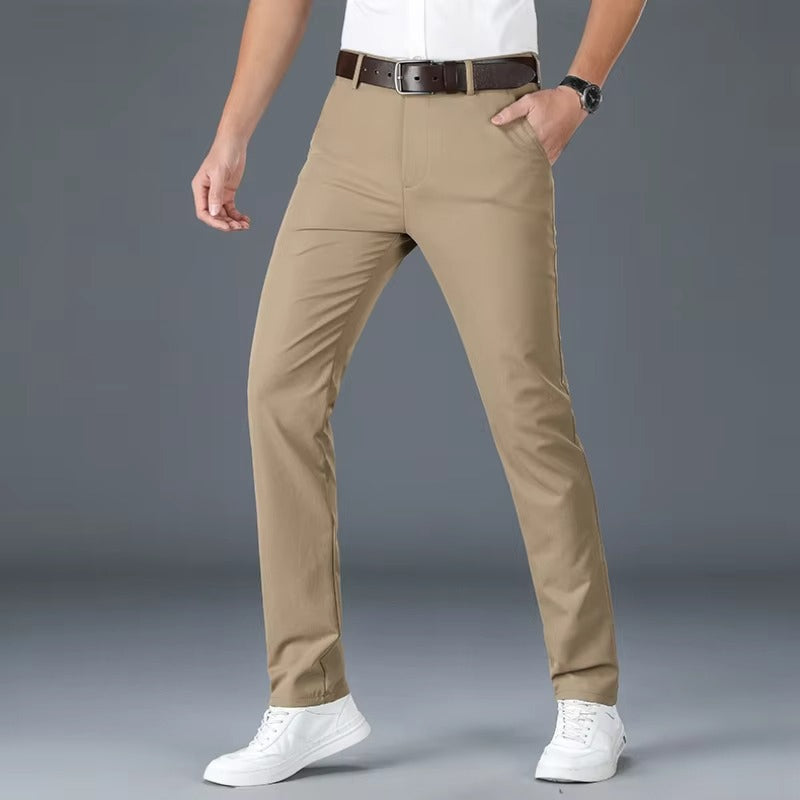 Alessandro Veneti Slim-Cut Chino Pants Ash & Harbor