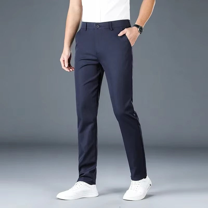 Alessandro Veneti Slim-Cut Chino Pants Ash & Harbor