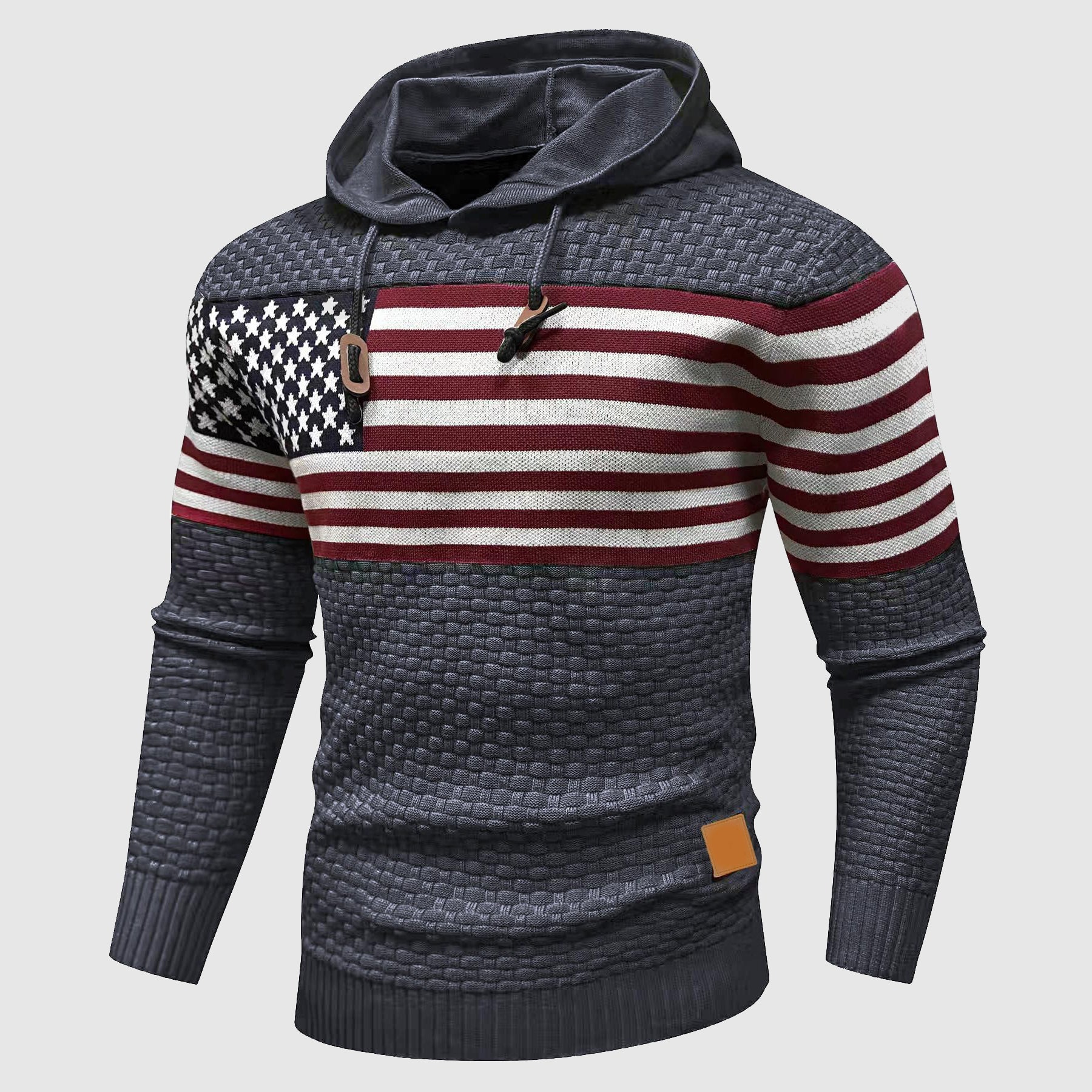 Alessandro Veneti Stars & Stripe Hoodie Ash & Harbor