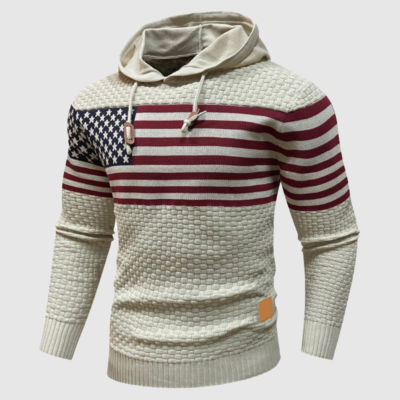 Alessandro Veneti Stars & Stripe Hoodie Ash & Harbor