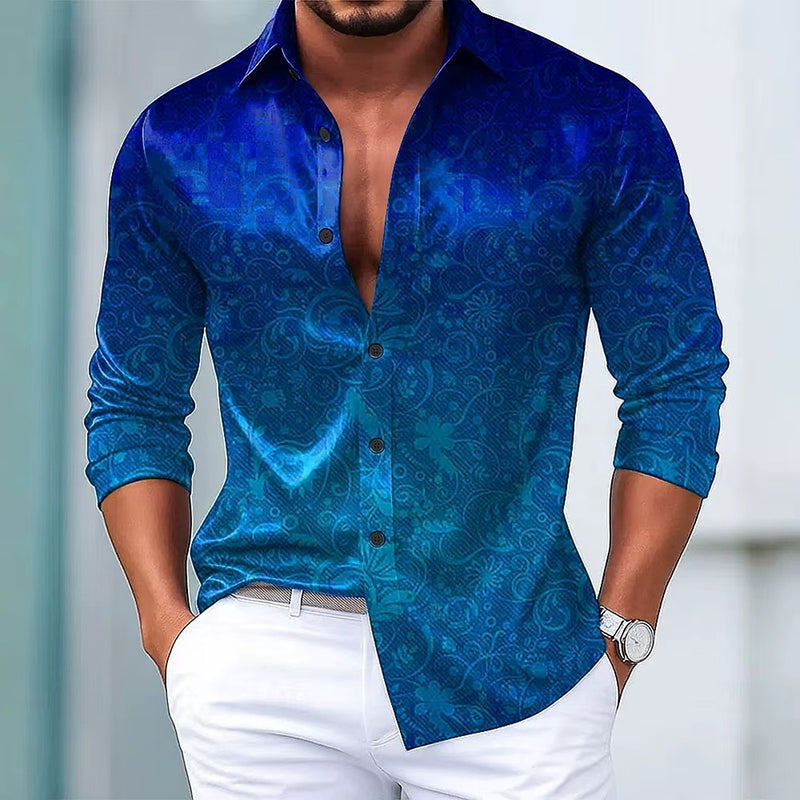 Alessandro Veneti Textured Gradient Dress Shirt Ash & Harbor