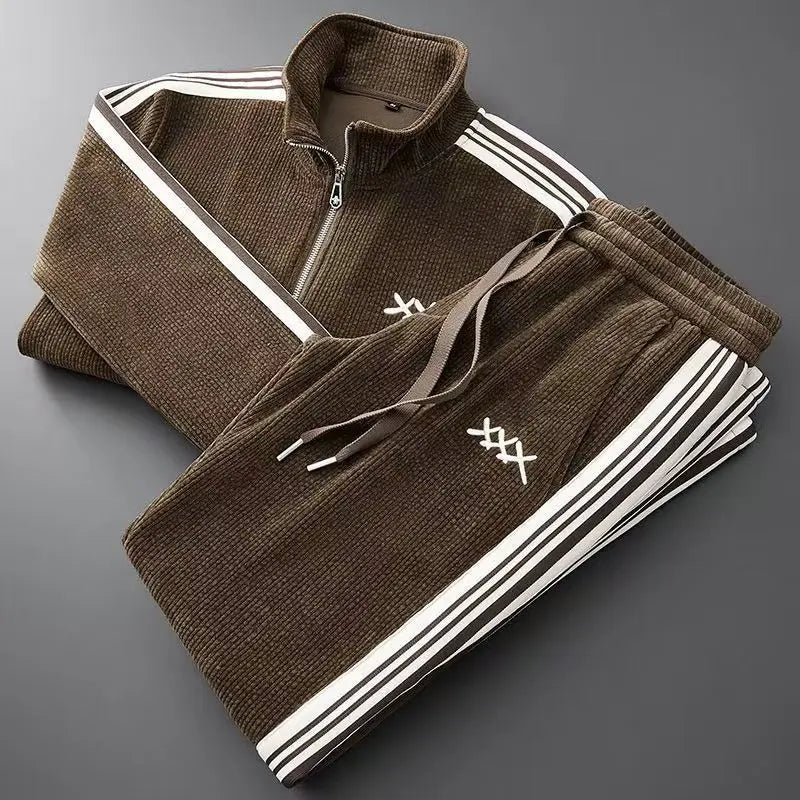 Alessandro Veneti Corduroy Sport Tracksuit Ash & Harbor