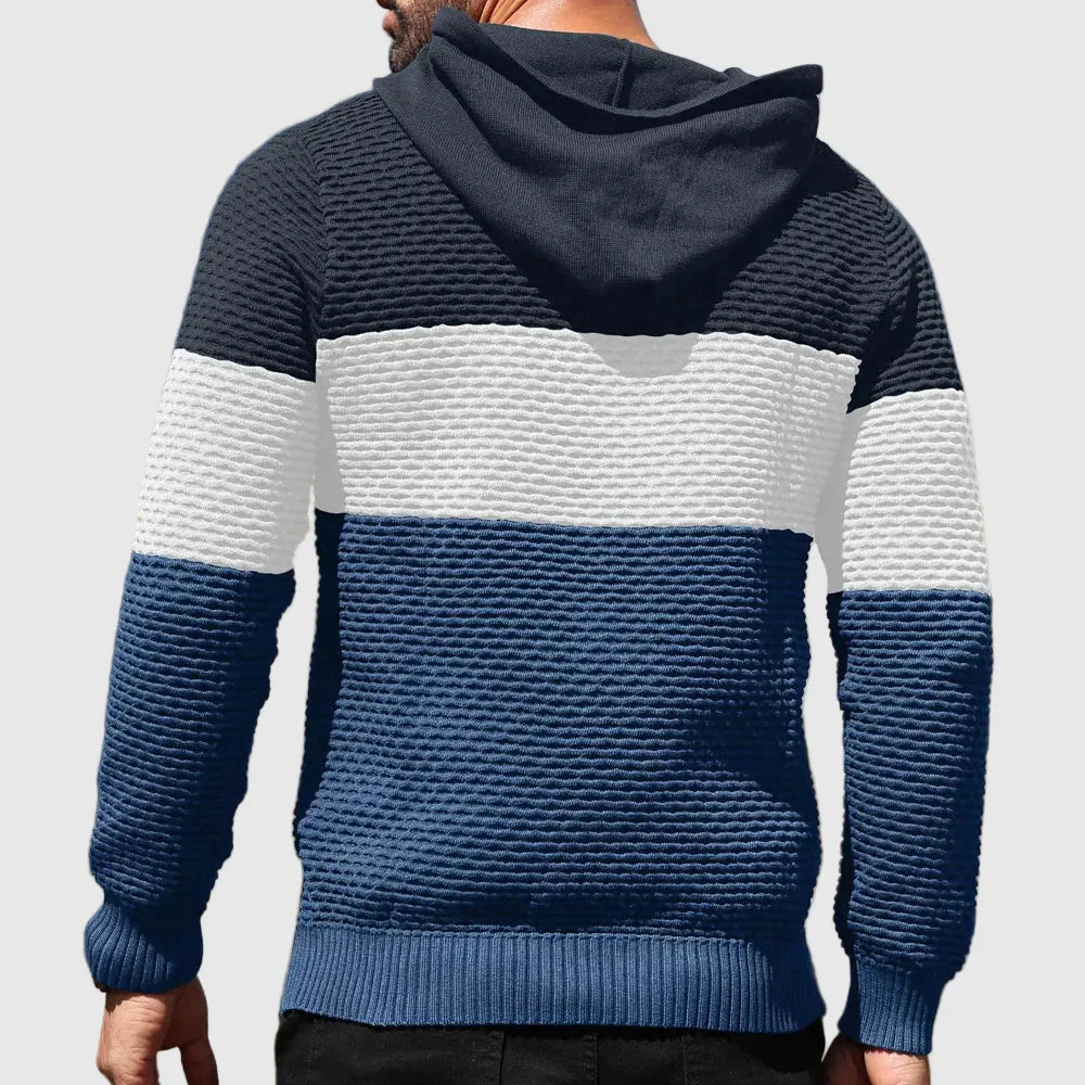 Alessandro Veneti Triple Tone Knit Pullover Ash & Harbor