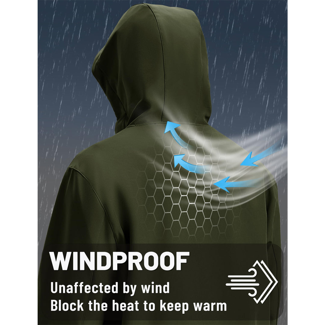Softshell Jacket Hooded Waterproof Coat