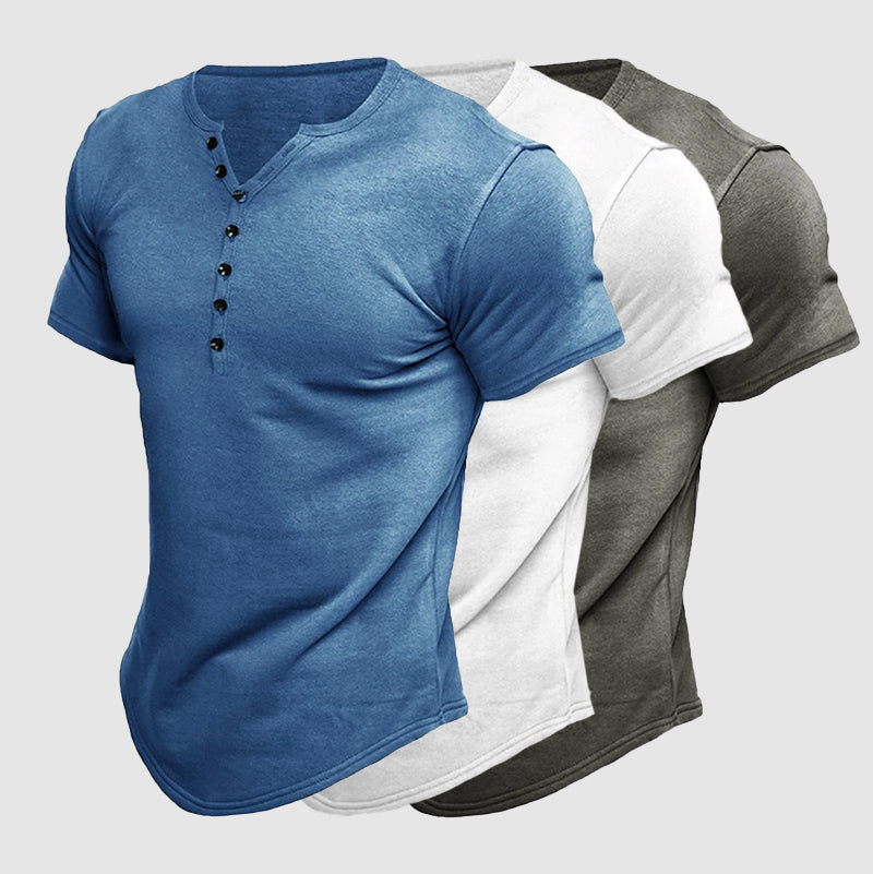 Felix Grant Boss Henley T-Shirt Ash & Harbor