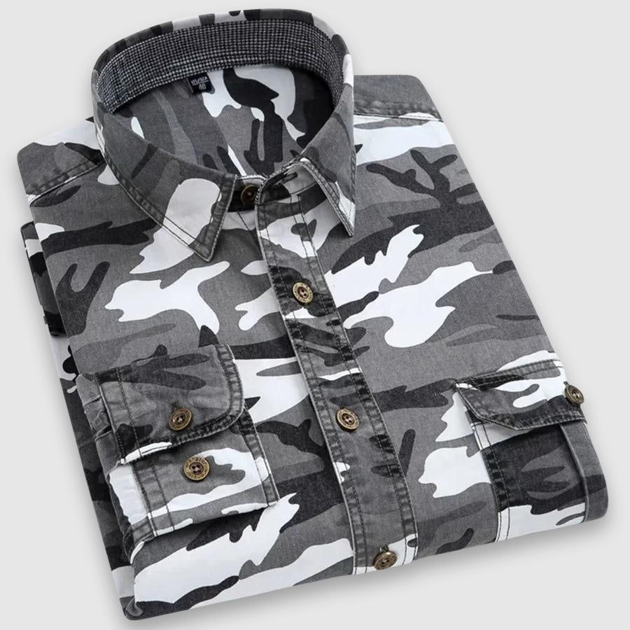 Felix Grant Camouflage Classic Shirt Ash & Harbor