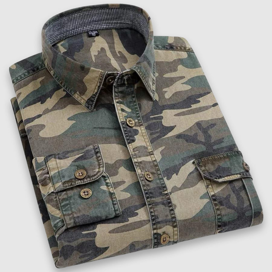 Felix Grant Camouflage Classic Shirt Ash & Harbor