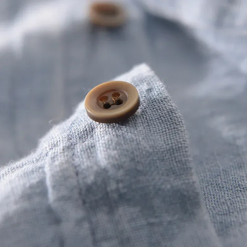 Felix Grant Coral Bay Linen Shirt Ash & Harbor