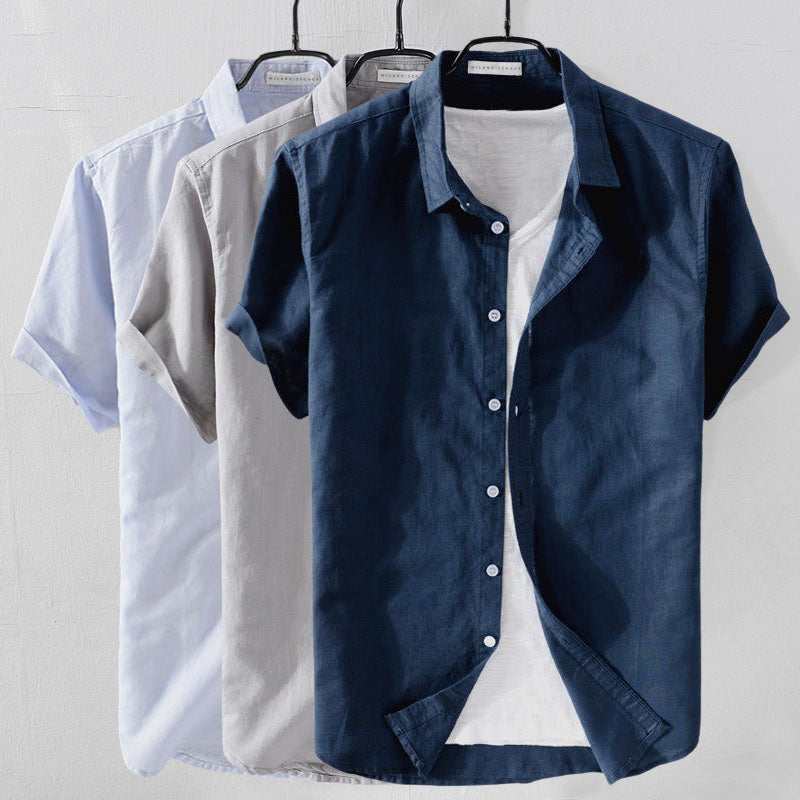 Felix Grant Relaxed Linen Shirt Ash & Harbor