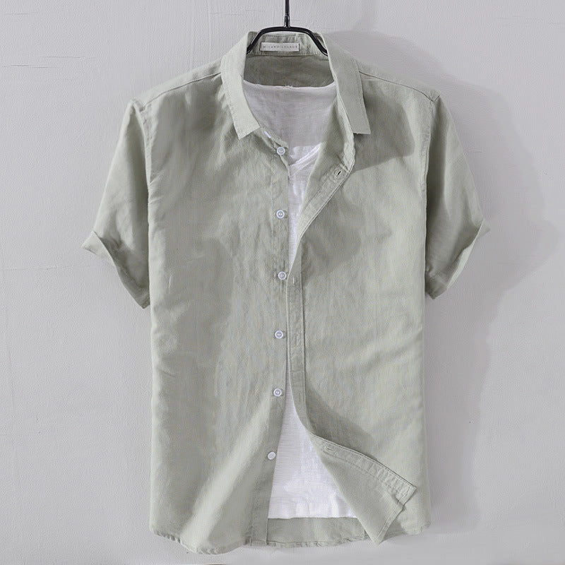 Felix Grant Relaxed Linen Shirt Ash & Harbor