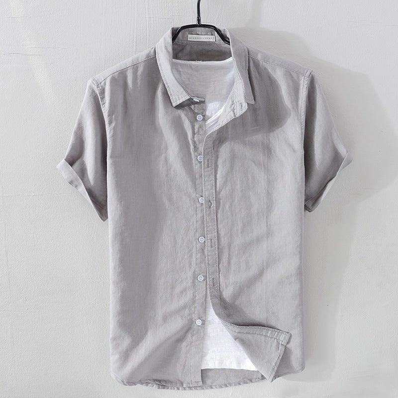 Felix Grant Relaxed Linen Shirt Ash & Harbor