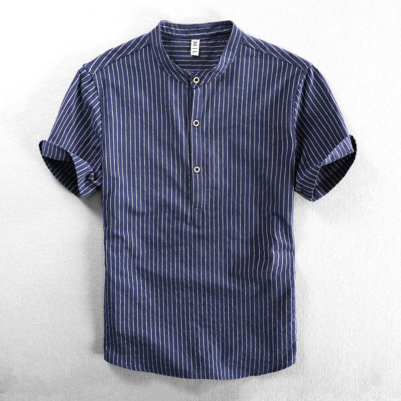 Felix Grant Striped Cotton Shirt Ash & Harbor