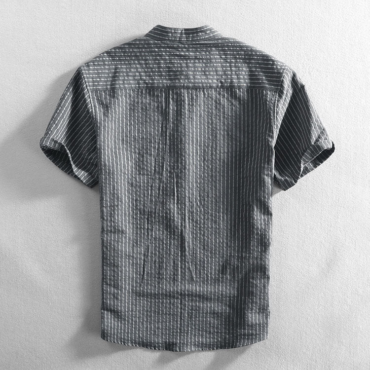 Felix Grant Striped Cotton Shirt Ash & Harbor