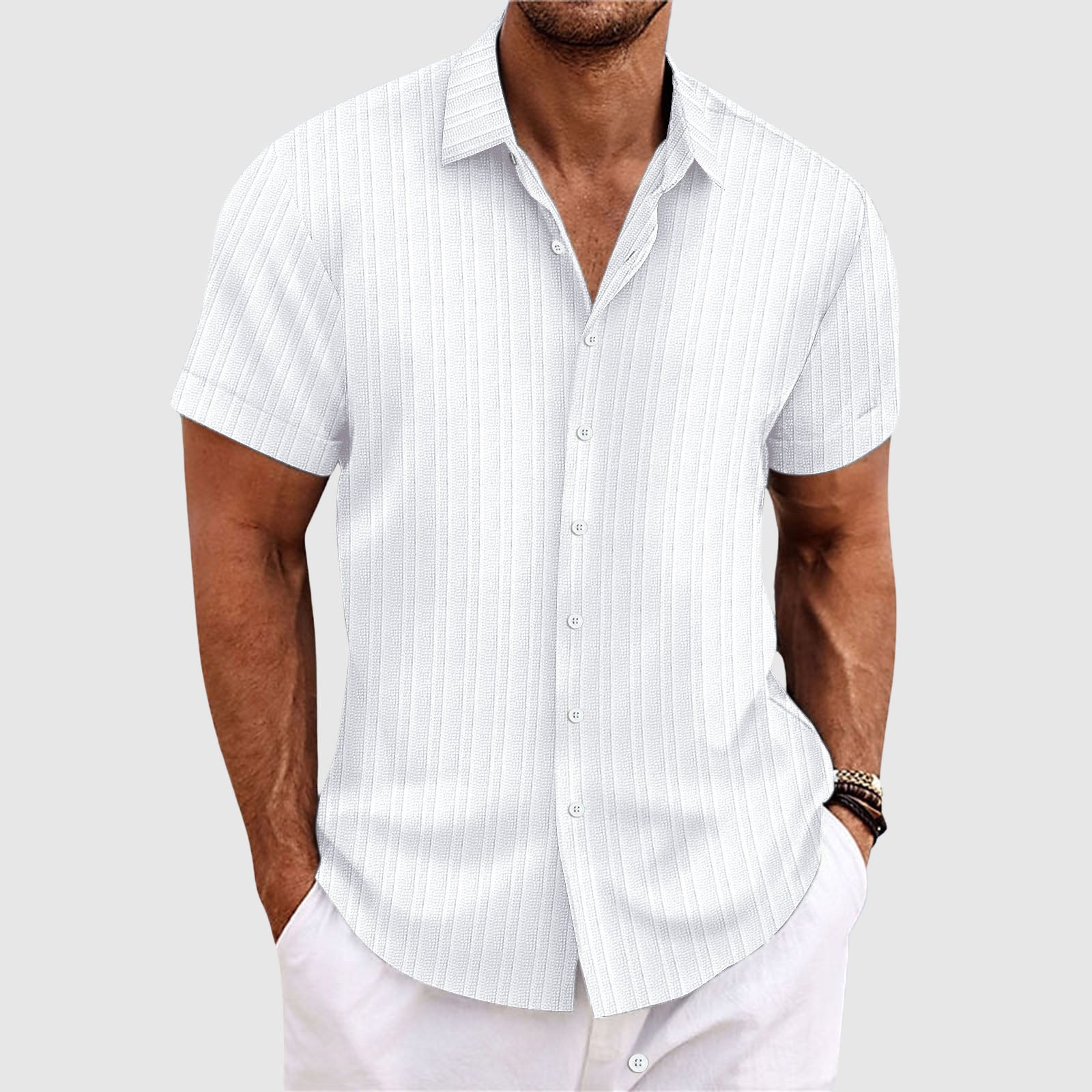 Felix Grant Summit Stripe Shirt Ash & Harbor