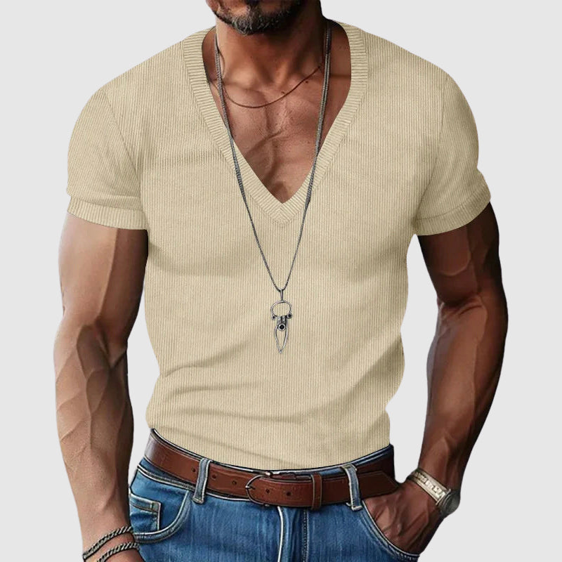 Felix Grant V-Neck Casual Shirt Ash & Harbor