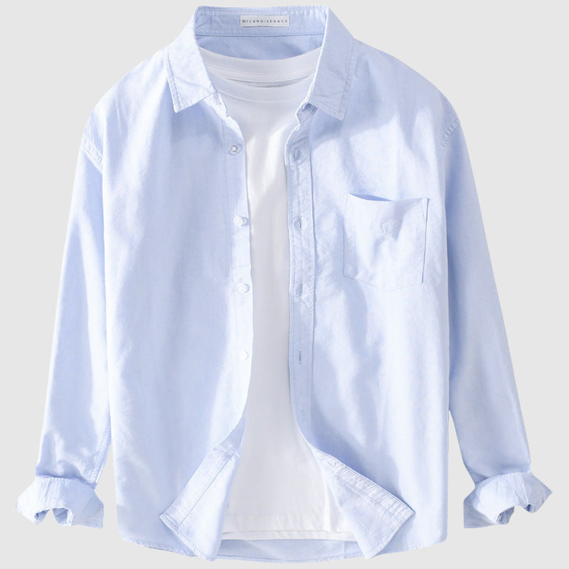 Felix Grant Weekend Cotton Shirt Ash & Harbor