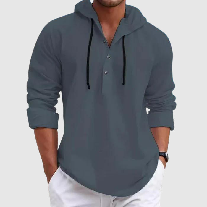 Felix Grant Weekend Hooded Shirt Ash & Harbor