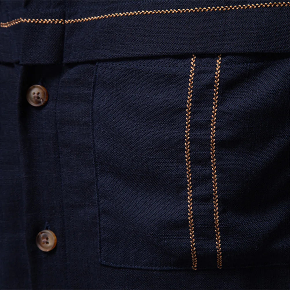 François Blanchet Horizon Linen Shirt Ash & Harbor
