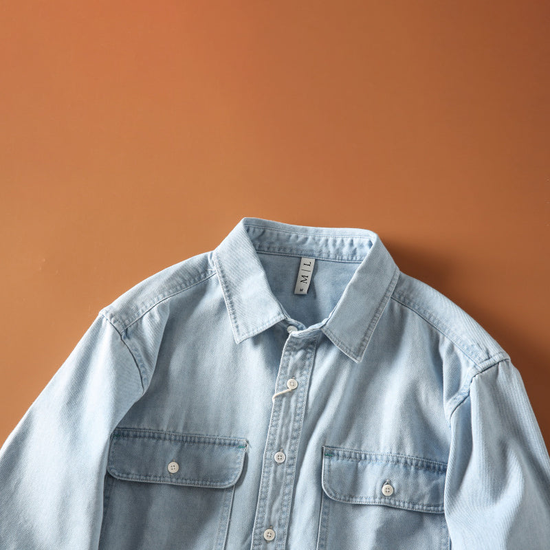 François Blanchet Retro Denim Shirt Ash & Harbor