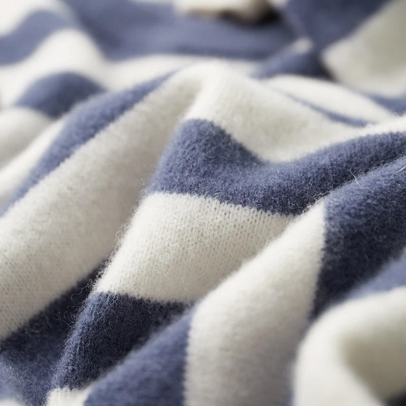 François Blanchet Striped Cashmere Sweater Ash & Harbor