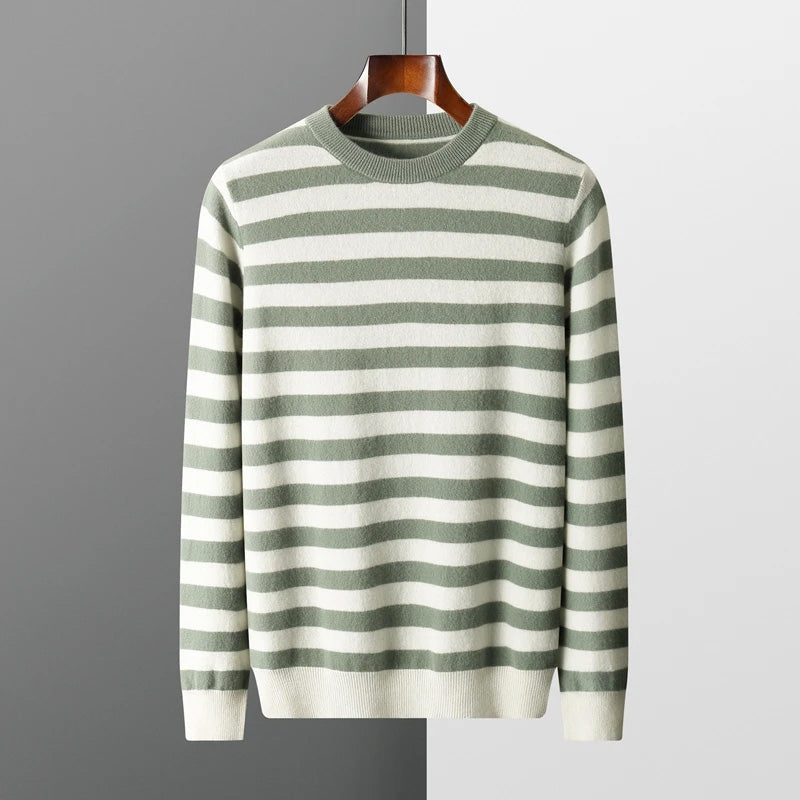François Blanchet Striped Cashmere Sweater Ash & Harbor