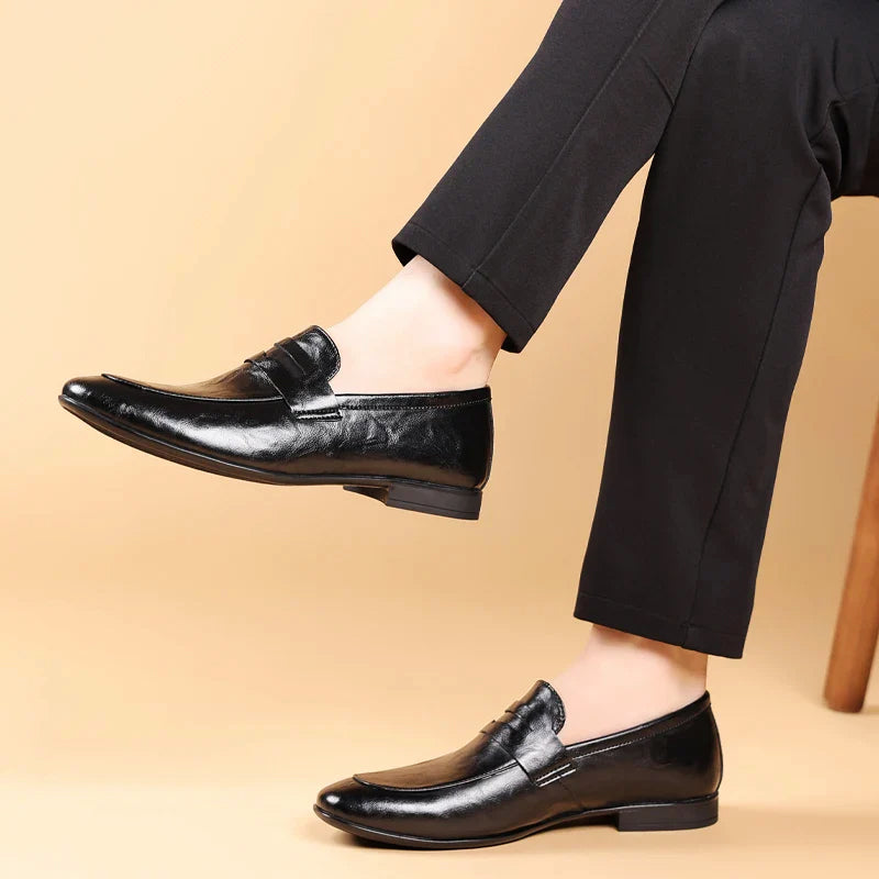 Imperial Handcrafted Leather Dress Loafers Ash & Harbor