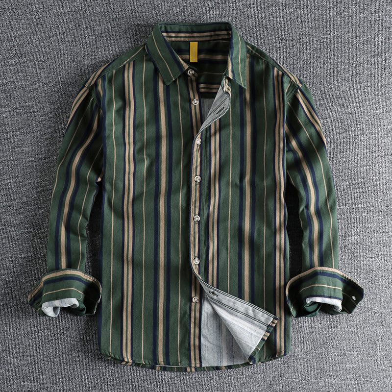L'Esprit Moderne Striped Shirt by Felix Grant Ash & Harbor