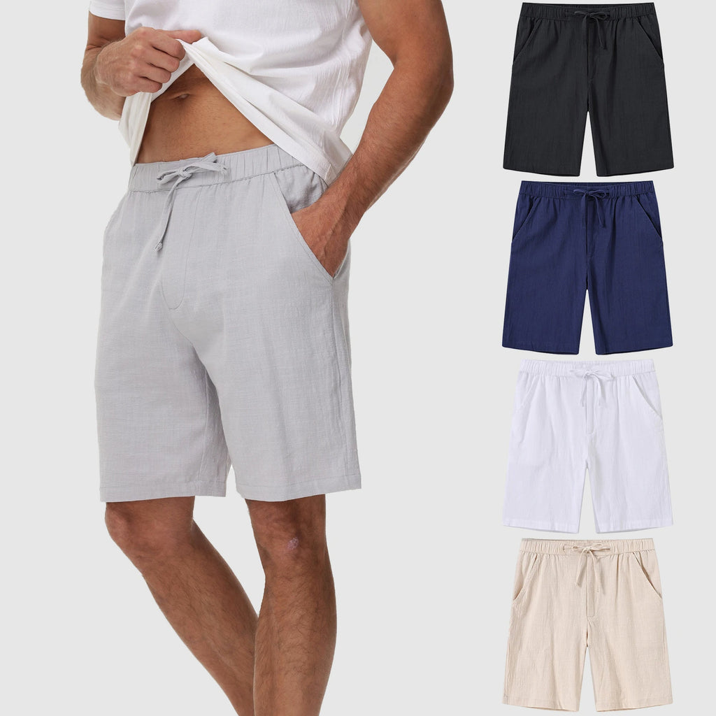 Lorenzo Vitali Cabana Linen Shorts Ash & Harbor