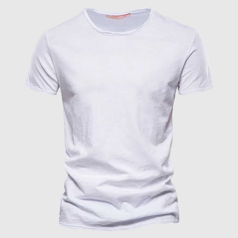 Lorenzo Vitali Cotton Crew Neck T-Shirt Ash & Harbor