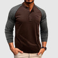 Lorenzo Vitali Dual Tone Henley Shirt Ash & Harbor